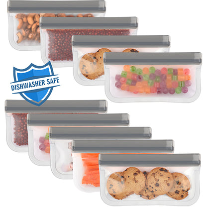 9 Pack Dishwasher Safe Reusable Snack Bags